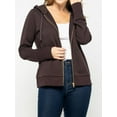 thumbnail image 4 of A2Y Women's Causal Basic Simple Zip Up Hoodie Sweat Jacket Brown M, 4 of 5
