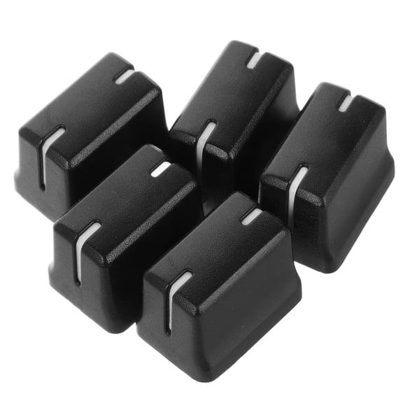 Soimiss 5Pack Audio Equipment Slider Knobs Black Plastic Potentiometer Hat for Studio Recording