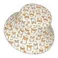 thumbnail image 3 of Bingfone Cartoon Corgi Bucket Hat for Men Women,Packable Reversible Printed Sun Hats,Fisherman Outdoor Travel Hiking Beach Caps, 3 of 9