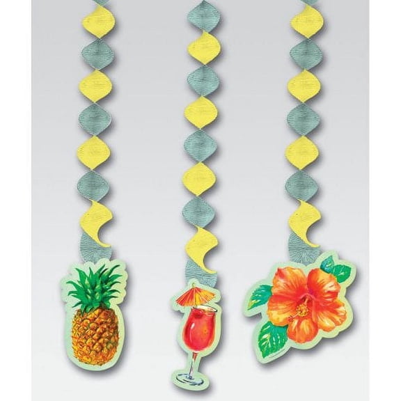 Pineapple Punch 36-Inch Hanging Cutouts 3 Per Pack