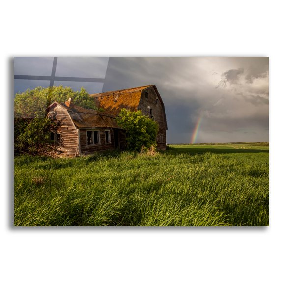 Epic Art 'Barn Sunset 2' by Joe Reimer Photography, Acrylic Glass Wall Art, 16"x12"