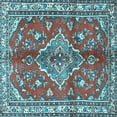 thumbnail image 1 of Ahgly Company Indoor Square Persian Light Blue Traditional Area Rugs, 3' Square, 1 of 4