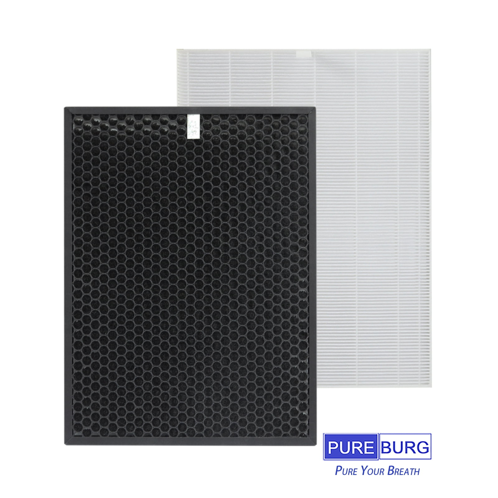 PUREBURG HR900 Replacement True HEPA Filter Set Compatible with Winix HR900 Ultimate Pet Air Purifier, Part 1712-0093-00 /Filter T and 1712-0094-00 /Filter U