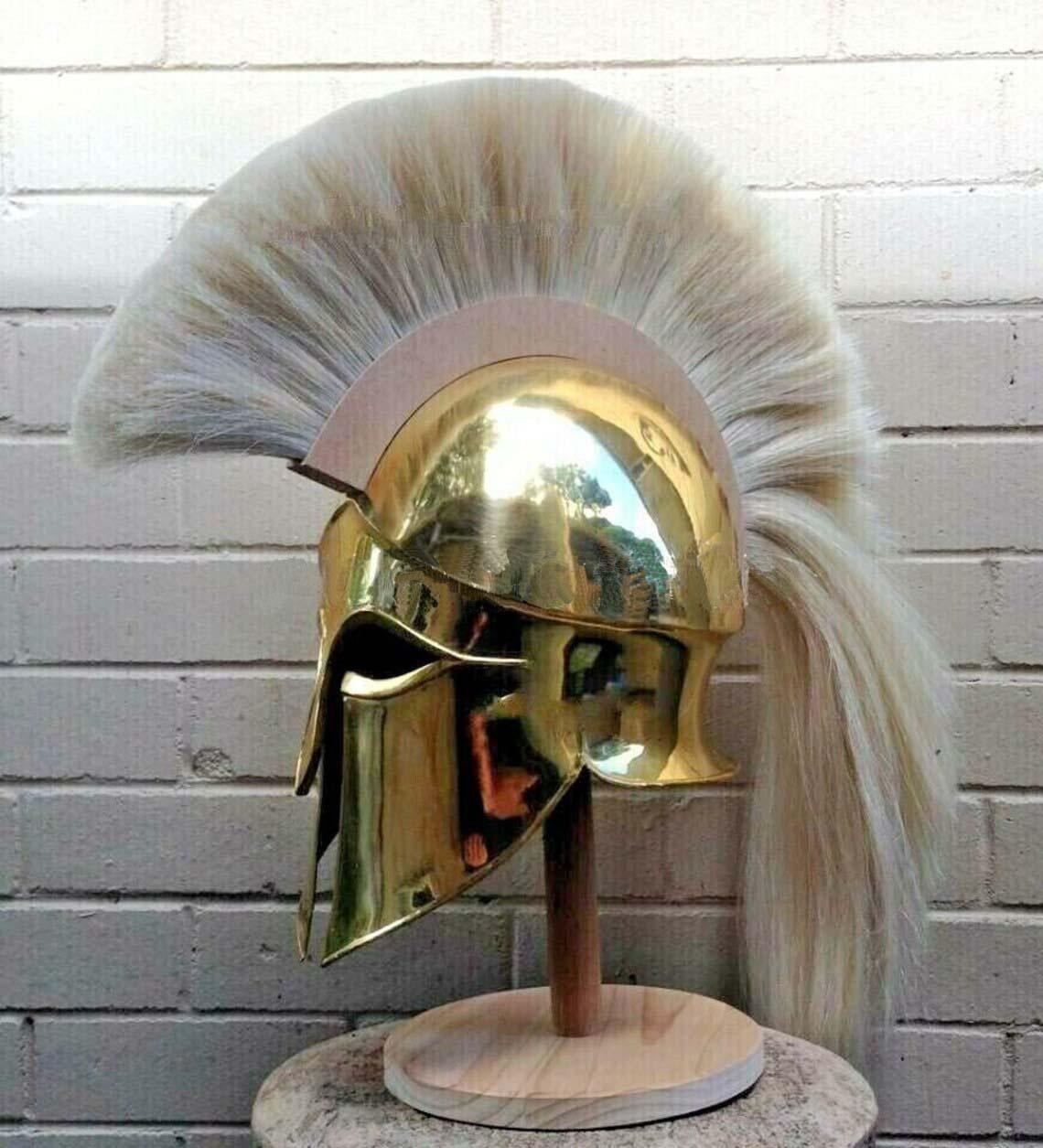 Ancient Spartan Armor Original Spartan Helmet Spartan Warrior Helmet  Authentic Spartan Helmet Antique Bronze, image size:1140x1255