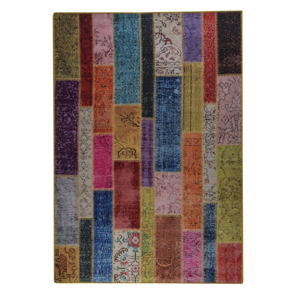 M.A.Trading Inc Handmade M.A.Trading Indian Printed Adana Multicolor Vintage Print Rug (India) - 2' x 3'