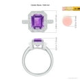 thumbnail image 4 of ANGARA Natural 2.9 Ct. Amethyst with Diamond Halo Engagement Ring in 14K White Gold for Women (Ring Size: 11.5), 4 of 9