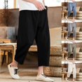 Yesqmun Plus Size Pants Sweatpants for Men Beach Pants Mens Cotton and