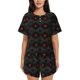 thumbnail image 1 of Fotbe Red Poker Conjunto de Pijama Estampado para Mujer, 2 Piezas, Ropa de Dormir con Camiseta de Manga Corta y Shorts Suaves-3X-Large, 1 of 6