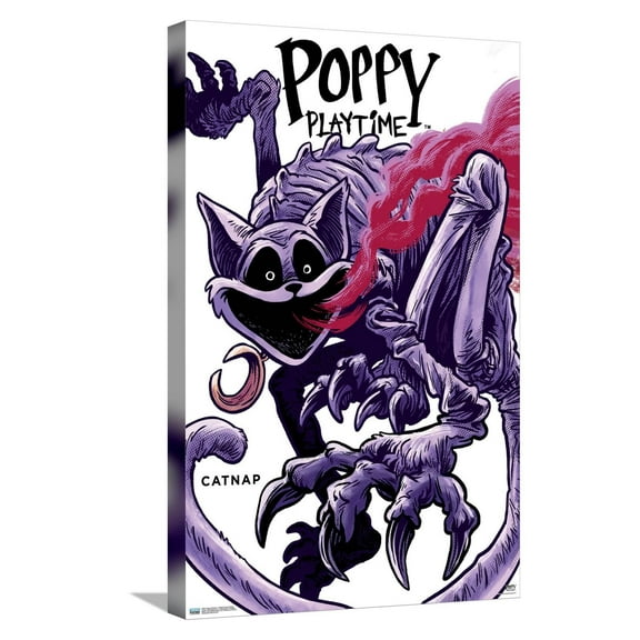 Poppy Playtime - CatNap Feature Series Canvas Wall Poster, 14.725" x 22.375"