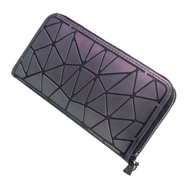 Coofit Portefeuille à Fermeture Éclair Phosphorescent Mode Créatif Portefeuille Long