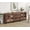 Brown, variant on 3 In 1 Modern Sideboard With Glass Doors And 3 Drawers,Storage Cabinet With Adjustable Shelves for Living Room, Kitchen,Beige