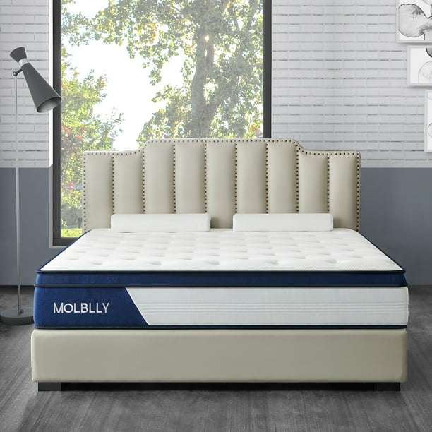 Essenza 12 Hybrid Latex And Innerspring Plush Mattress Full Size Mattress 12" Molblly Medium Plush Innerspring Mattress Multi