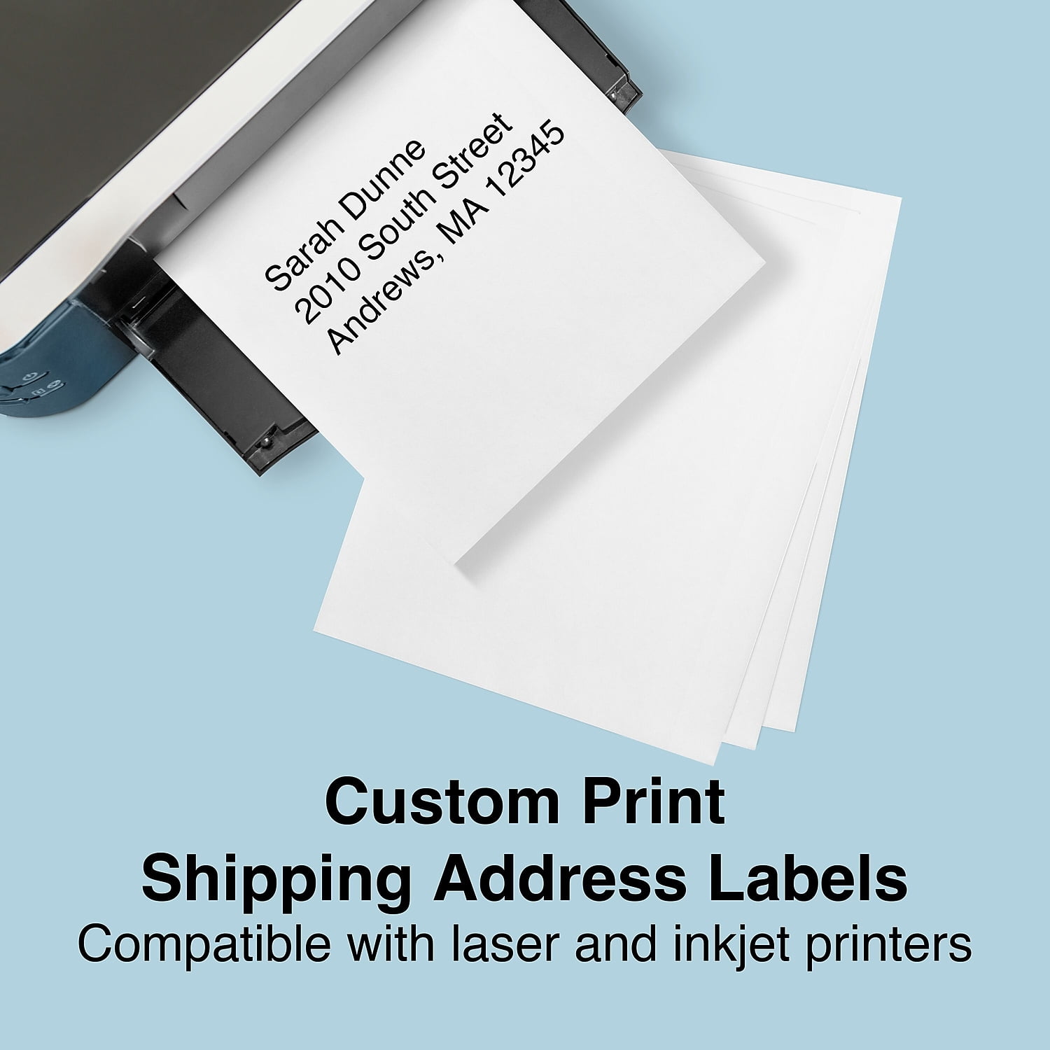 Staples Laser/Inkjet Shipping Labels 8 1/2" x 11" White 1 Label/Sheet 518346
