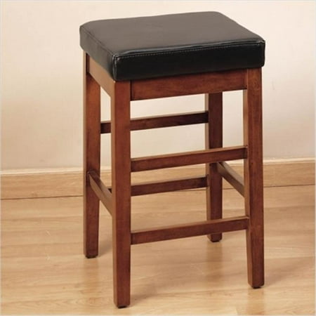 - Armen Art Lcstbablbl26 Sonata 26 Inch Stationary Barstool- Black Leather