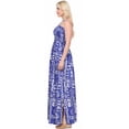 thumbnail image 2 of HAPPY BAY Women's Beach Summer A-Line Maxi Smocked Top Slit Dress Long Casual Strapless Tube Dresses for Women One Size Cobalt, Tropical, 2 of 5
