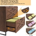 thumbnail image 5 of Conate 2 Drawer Farmhouse File Cabinet, Lateral Filing Cabinet with Charging Station for Home Office, Letter / Legal / A4 Size Hanging Files, 5 of 7