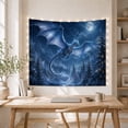thumbnail image 5 of Moon Stars Dragon with Outstretched Wings Dominating Scales, Mystical Fantasy for Space Lovers, Galaxy Room Decor, Christmas Gift, Tapestry Wall Hanging for Bedroom and Dorm, 5 of 7