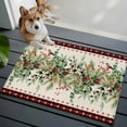 thumbnail image 4 of Rectangle Area Rugs 2 x 3 Ft, Christmas Eucalyptus Non-Slip Residential Carpet, Xmas Red Plaid Botanical Pine Cones Indoor Crawling Mats Runner Rugs for Living Room/Dining Room/Bedroom, 4 of 8