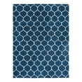 thumbnail image 3 of Unique Loom Trellis Shag Collection Area Rug - Ruby (10' 8" x 14' Rectangle Navy Blue/Ivory), 3 of 11