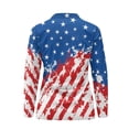 thumbnail image 3 of Uorisanigo American Striped Stars Womens Long Sleeve Golf Shirt with Zipper Size L Versatile Quick Dry Hiking Running Workout Tops Relaxed Outing Wear, 3 of 7