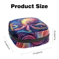 thumbnail image 2 of Octopus Period Pouch Sanitary Napkin Pouch Travel Makeup Bag Small under Clothes Travel Pouch - 4.7x6.6x6.6 in. Velvet, Sponge, 2 of 6