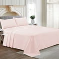 thumbnail image 2 of CCNY RV Bunk Sheet Set Three - Quarter 1000 TC Egyptian Cotton Camper 4Pcs Sheets & Pillowcase 8" Deep pocket Blush, 2 of 10