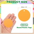 thumbnail image 2 of Uxcell 100Pcs Round Plastic Tags (5cm/1.9", Orange) - Blank Merchandise Clothing Labels Waterproof & Durable Identification Price Tags for Supermarkets Warehouse Office, 2 of 6