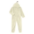 thumbnail image 6 of Unisex Adult Onesie Pajamas BWASD Casual One Piece Snug Fit Thick Warm Plush Pajamas Soft Solid Color Long Sleeve Hooded Loungewear Soft for Fall Winter Sleepwear Beige,L, 6 of 7