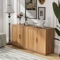 thumbnail image 2 of MAYEERTY 31"x31"x16" Storage Cabinet Wood Accent Cabinet for Living Room, Natural Wood, 2 of 8