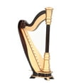 thumbnail image 4 of QIILU Mini Harp Model Wooden Musical Instrument Harp Replica Ornament With Storage Box, 4 of 8
