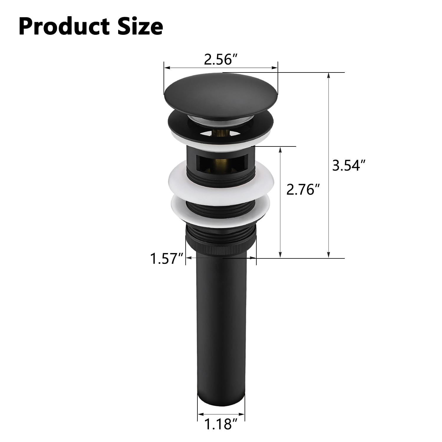 Pop-Up Bathroom Sink Drain With Overflow