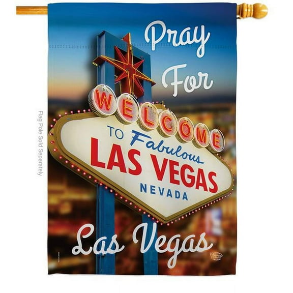 Ornament Collection H192041-BO Pray for Las Vegas Support Cause 28 x 40 in. Double-Sided Decorative Vertical House Flags Decoration Banner Garden Yard Gift