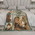 thumbnail image 6 of Horse Blanket Country Animal Print Throw Blankets for Couch Sofa Stuff Decor Lightweight Soft Cozy Fleece Plush Flannel Bedding for Baby Girls Boys Kids Adults Lover Men Women 40"x50", 6 of 6