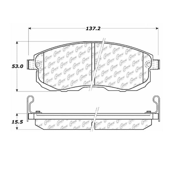 2011 2012 For Nissan Versa Front Semi Metallic Brake Pads