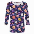 thumbnail image 4 of Godom Funny Halloween T Shirts for Women Graphic Tees Cute Ghost Print Tee Holiday Tops, 4 of 4
