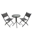 thumbnail image 1 of Juego De Comedor Mueble Exterior Para Jardín Mesa y 2 Sillas gris, 1 of 7