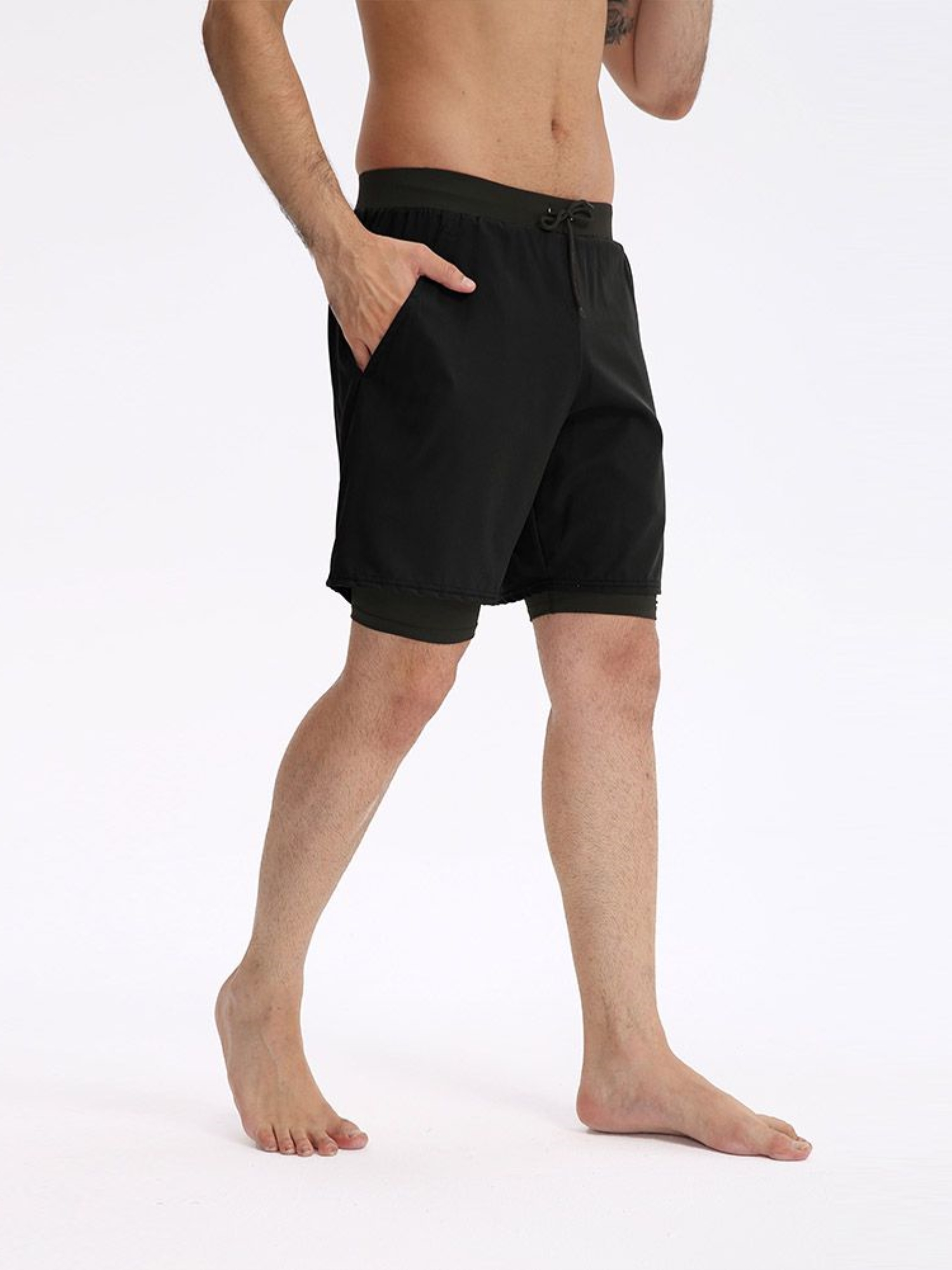 Men Workout Gym Shorts,Drawing 