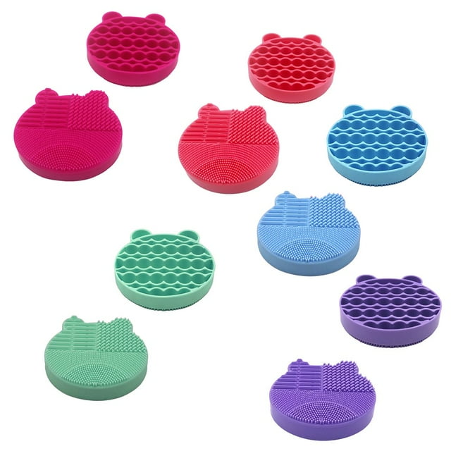 Boc Brushes Drying Rack Multi-hole Portable Storage Supplies Reusable Makeup Brush Cleaner Mat for Dresser
