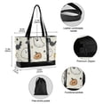 thumbnail image 2 of FORMRS Canvas Laptop Tote Bag for Women with 15.6" Computer Compartments Shoulder Handbag, Halloween Happy Ghosts, 2 of 7