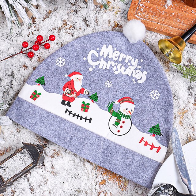 Xihbxyly Oferta de Hoy Funda Navideña para Silla de Coche, Funda Navideña para Silla de Coche, Sombrero de Papá Noel, Decoraciones para Vestir, Funda para Reposacabezas de Asiento