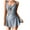 Gray, variant on Uaswgudfs Women's One-Piece Swimsuit with Knot Accent & Ruffled Waist Skirt Design, High-Cut Legs & Adjustable Straps Black L