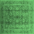 thumbnail image 1 of Ahgly Company Indoor Square Oriental Emerald Green Traditional Area Rugs, 6' Square, 1 of 4