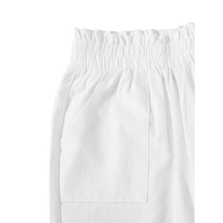 

Casual Plain Straight Leg White Toddler Girls Pants (Girl s)