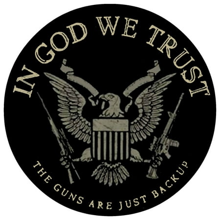 Wolf Vest Patches In God We Trust - The Guns Are Just Backup 3.5