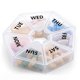 thumbnail image 2 of Organizador semanal de pastillas, pastillero de 7 lados, estuche pequeño para pastillas, estuche de almacenamiento para tableta Claro Yuyangstore Organizador de almacenamiento, 2 of 8