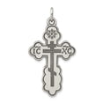 thumbnail image 1 of 925 Sterling Silver Eastern Orthodox Cross Shaped Pendant, 1 of 2