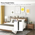 thumbnail image 2 of HOOBRO King Size Headboard with 2 Outlets and 4 USB Ports Adjustable Height Storage Rack Rustic Brown and Black BF98UBH01, 2 of 9