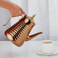 thumbnail image 2 of SANQIAHOME 1.8L(60oz) Stainless Steel Hammer Patterned Teapot With Removeable Infuser,Loose leaf cover,Copper, 2 of 11