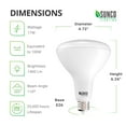 thumbnail image 2 of Sunco Lighting 10 Pack BR40 LED Bulb, 17W=100W, Dimmable, 5000K Daylight, 1400 LM, E26 Base, Indoor Flood Light for Cans - UL & Energy Star, 2 of 7