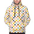 thumbnail image 2 of Bingfone Colorful Checkered 1 Men's Drawstring Hoodie Long Sleeve Pocket Sweatshirts-3X-Large, 2 of 6